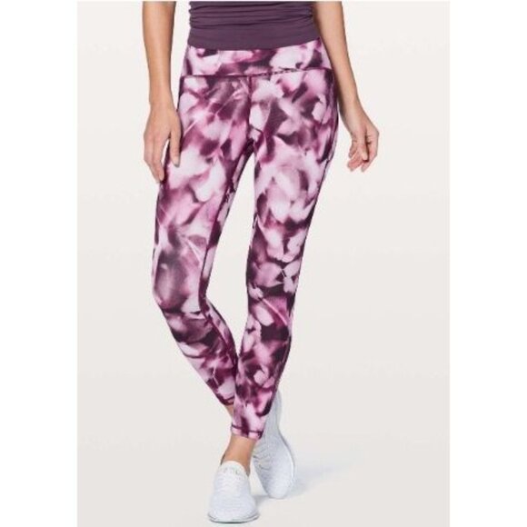 Lululemon Train Times 7/8 Pant *25 Blush Blossom Alpine White Candy Pink Sz 4 - Picture 10 of 11